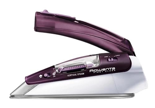 Rowenta DA1560 Travel-Ready Compact Steam Iron with 200-Hole Stainless Steel Soleplate, 1000-Watt, Purple by Groupe SEB