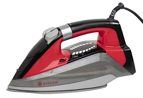 SINGER SteamLogic 7061 Iron with 1775 Watts, 25 Minutes of Continuous Steam Output, and 280 ml Tank Capacity, Red